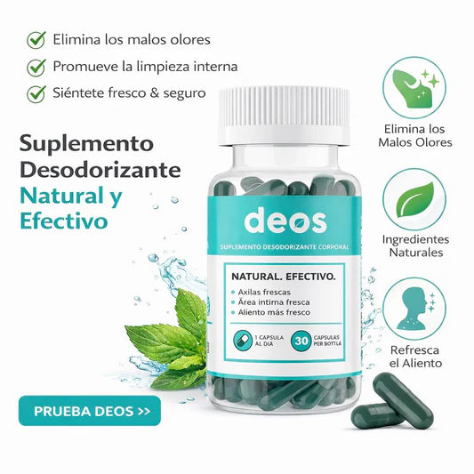 Deos™ - Desodorante corporal para hombres y mujeres 30 Capsulas / 🚫Elimina los malos olores🚫