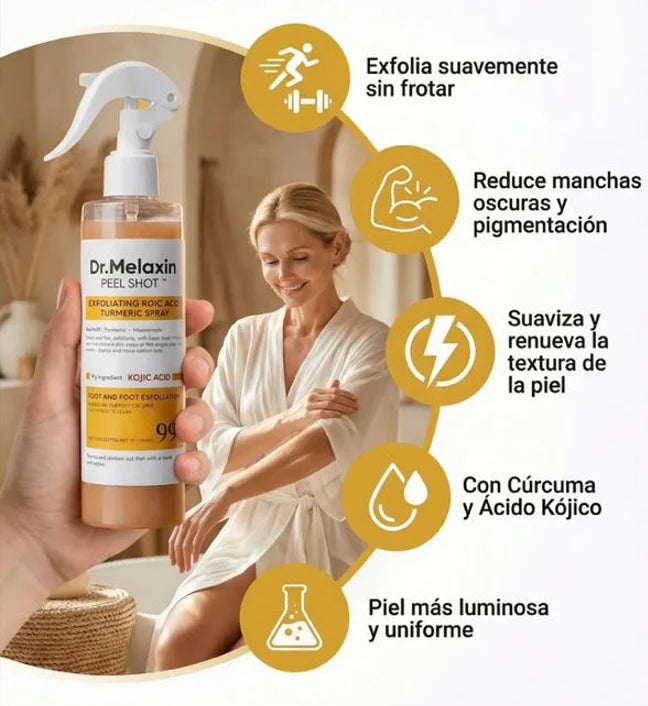 DR. MELAXIN PEEL SHOT™ - SPRAY COREANO EXFOLIANTE CORPORAL