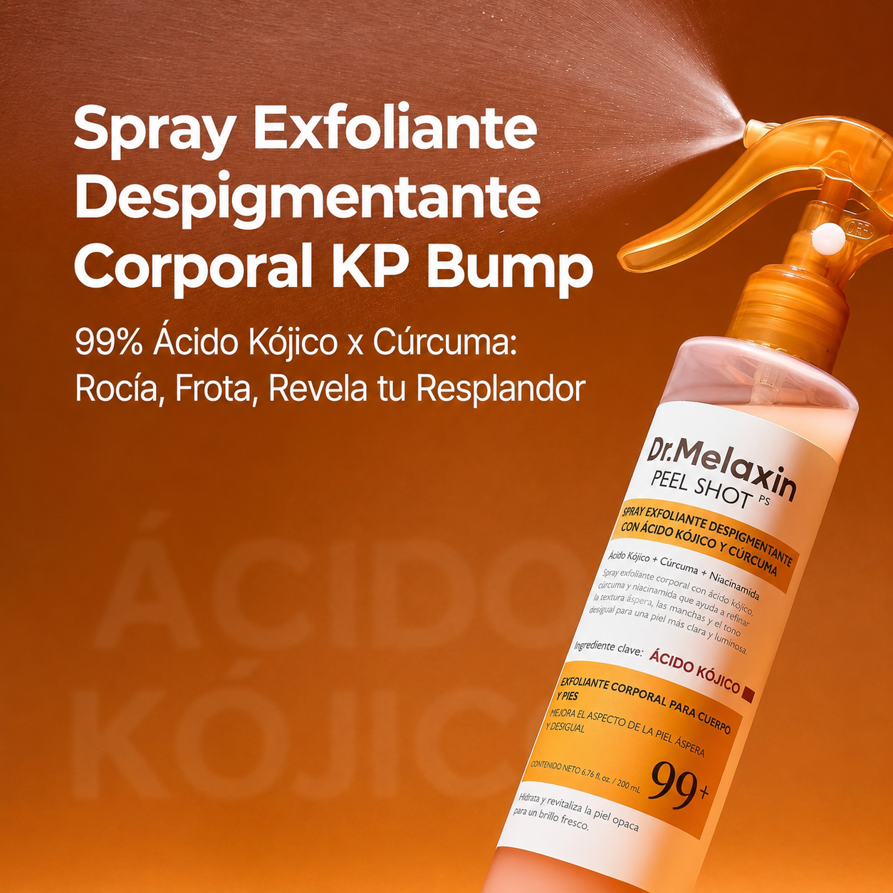 DR. MELAXIN PEEL SHOT™ - SPRAY COREANO EXFOLIANTE CORPORAL