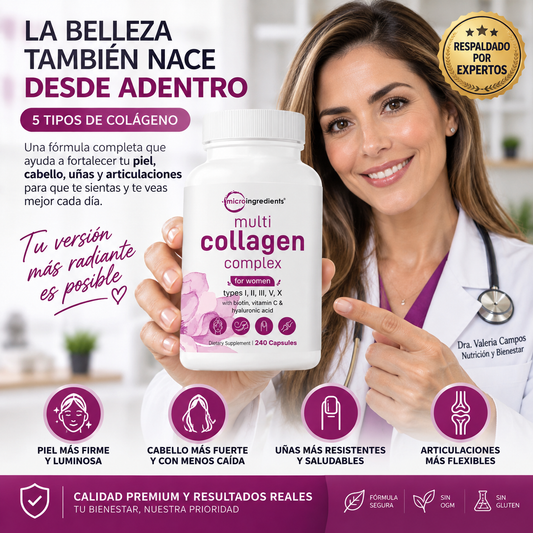 Colágeno Belleza Viva™ 5 Tipos – 240 cápsulas
