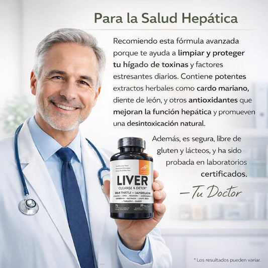 Liver Cleanse & Detox Sandhus Nutrition® Ayuda a que tu Hígado Funcione Mejor 70 Capsulas