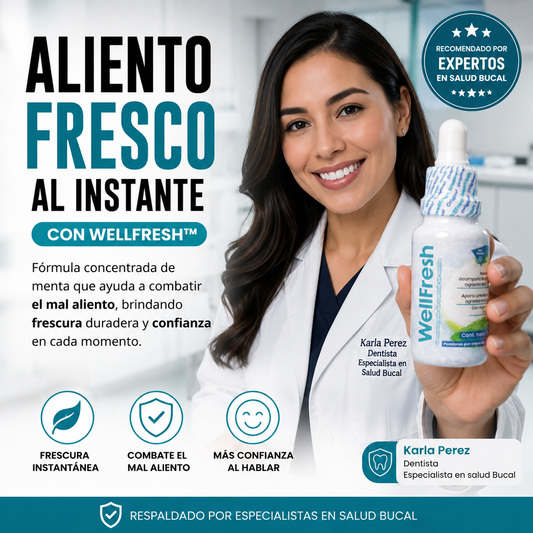 Wellfresh Gotas 30ml - Elimina el mal aliento desde la raíz