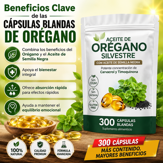 🛡️ OREGANO DEFENSE FORMULA™ Refuerza Tus Defensas de Forma Natural 300 Capsulas