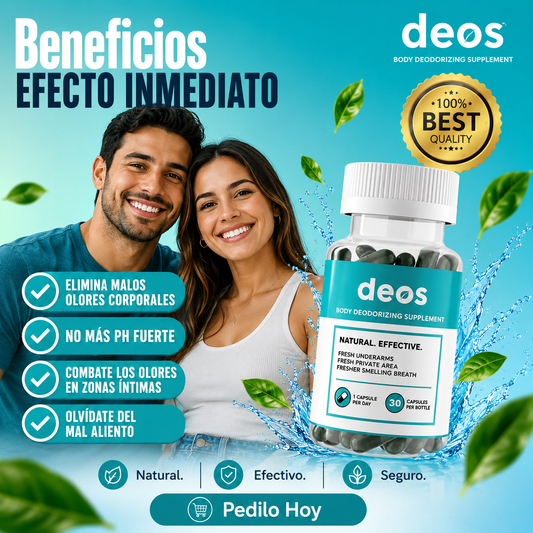 Deos™ - Desodorante corporal para hombres y mujeres 30 Capsulas / 🚫Elimina los malos olores🚫