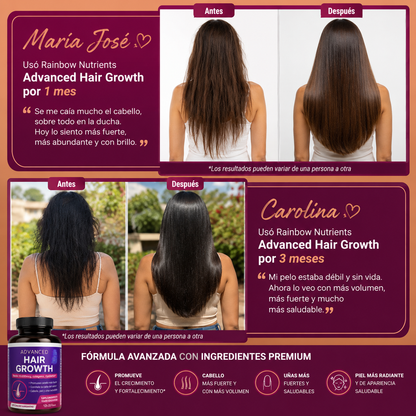 Advanced Hair Growth Fórmula Avanzada para Cabello, Piel y Uñas