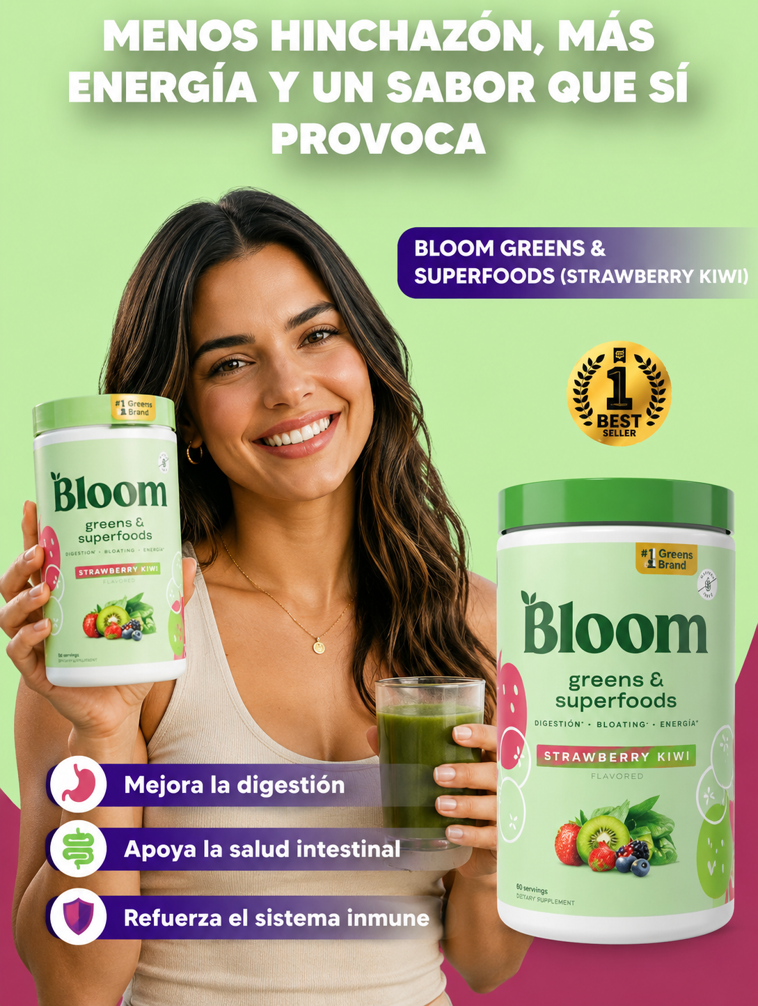 Bloom Greens & Superfoods / Menos Hinchazón Mas Energía Natural