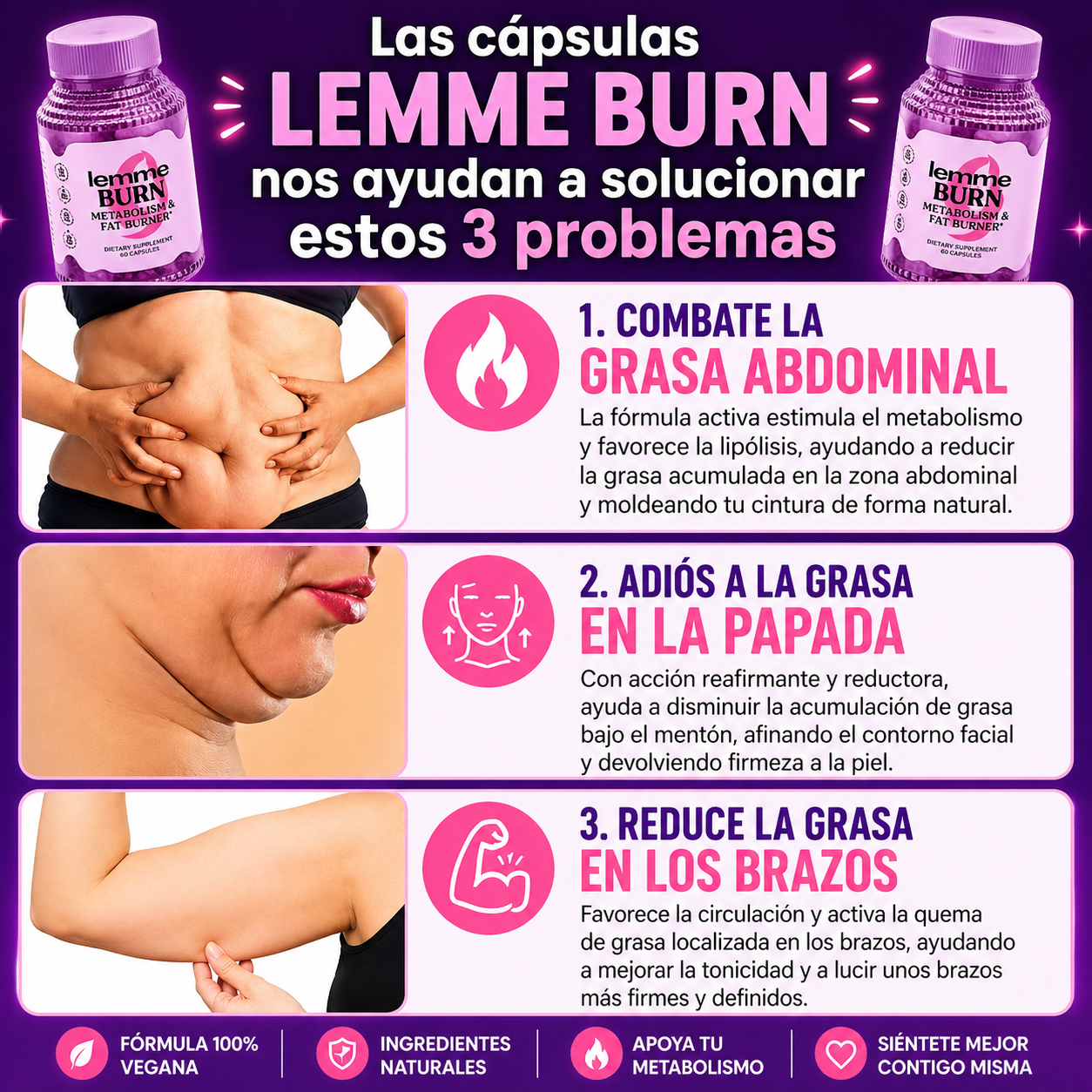 Lemme Burn® – Suplemento para acelerar el metabolismo y quema de grasa abdominal
