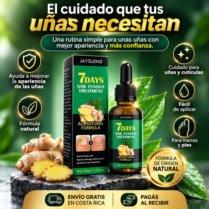 Tratamiento de Uñas con Jengibre 7D® / Suero de uso diario para el cuidado de uñas y cutículas