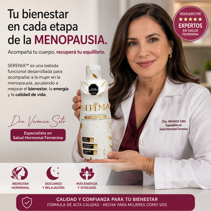 SERENIA MENOPAUSIA™ Bebida funcional para mujeres en la etapa de la menopausia. 30 porciones
