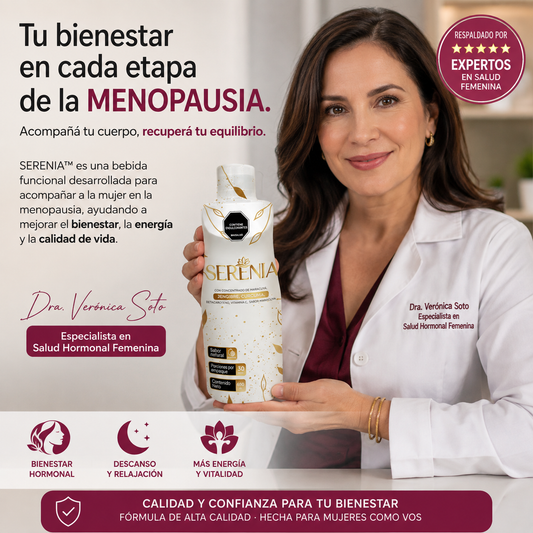 SERENIA MENOPAUSIA™ Bebida funcional para mujeres en la etapa de la menopausia. 30 porciones