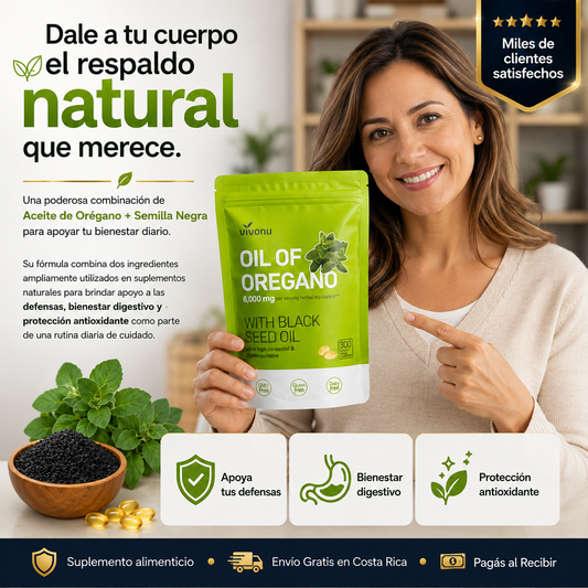 Orégano Defense 2 en 1™ Aceite de Orégano + Semilla Negra 300 Capsulas