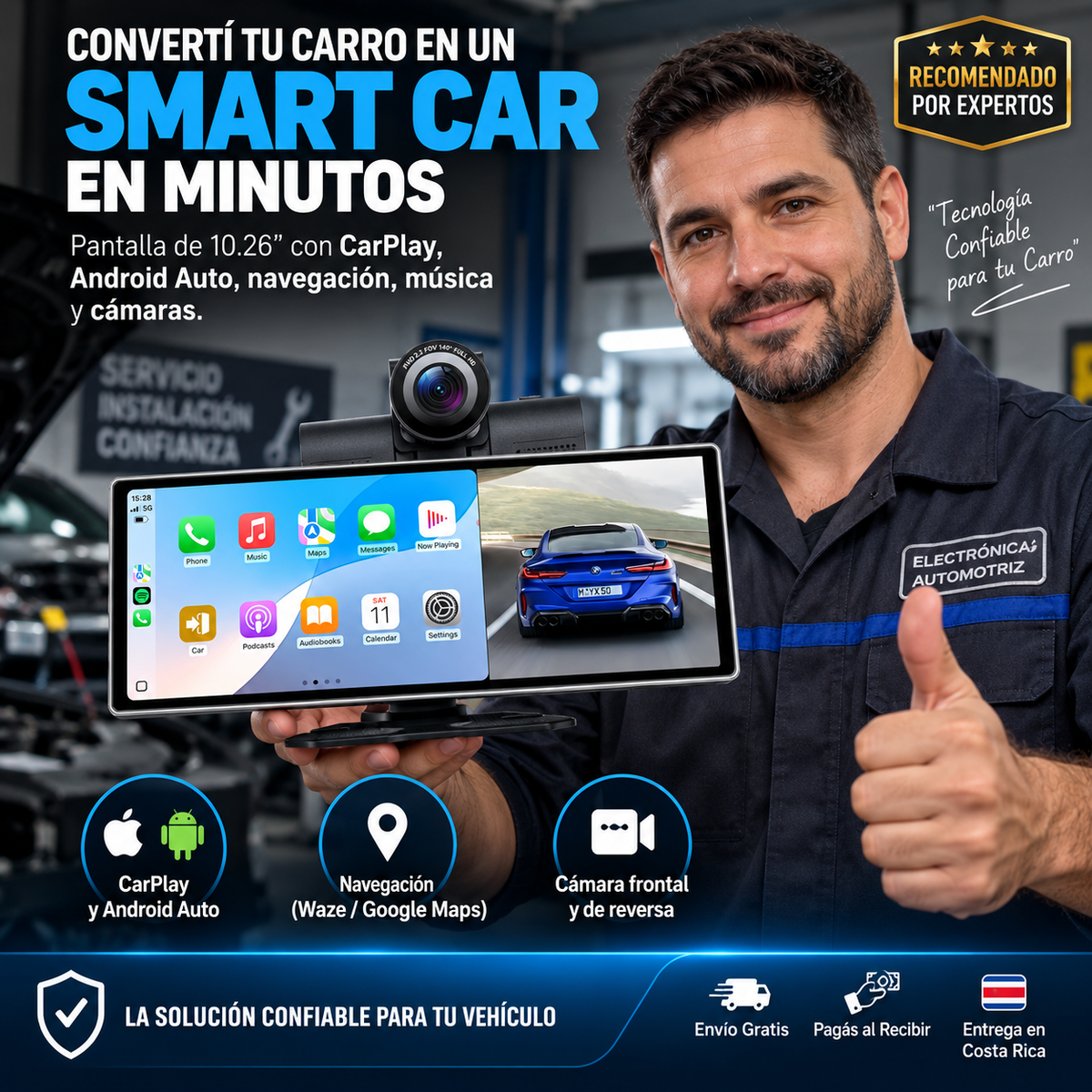 SMART DRIVE Pantalla Inteligente de 11" para tu carro