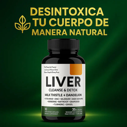 Liver Cleanse & Detox Sandhus Nutrition® Ayuda a que tu Hígado Funcione Mejor 70 Capsulas