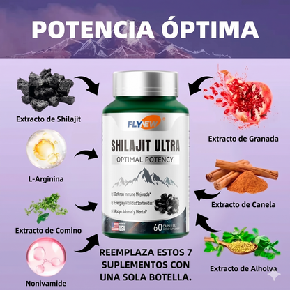 SHILAJIT ULTRA ORIGINAL® POTENCIADOR PARA LA ENERGÍA Y VITALIDAD 60 CÁPSULAS