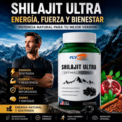 SHILAJIT ULTRA ORIGINAL® POTENCIADOR PARA LA ENERGÍA Y VITALIDAD 60 CÁPSULAS