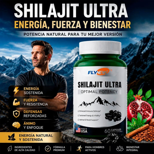 SHILAJIT ULTRA ORIGINAL® POTENCIADOR PARA LA ENERGÍA Y VITALIDAD 60 CÁPSULAS