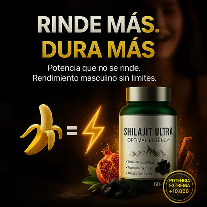 SHILAJIT ULTRA ORIGINAL® POTENCIADOR PARA LA ENERGÍA Y VITALIDAD 60 CÁPSULAS